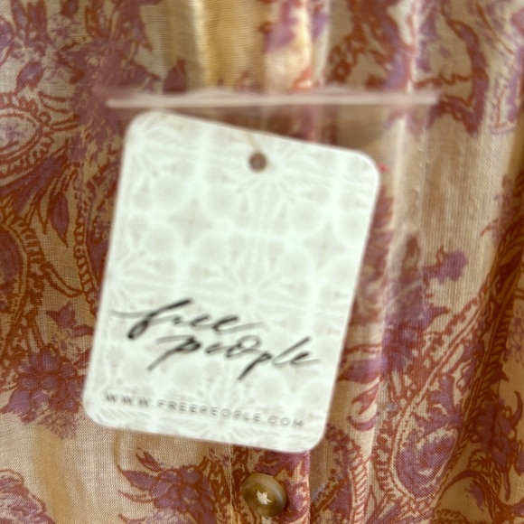 Free people Rosebud Paisley Print Cotton Button-Up Shirt - Picture 4 of 7